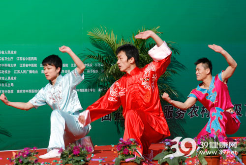 中医中药中国行南京站启动活动现场特色表演