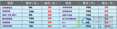 妇科优惠 宫颈癌检查只需30元